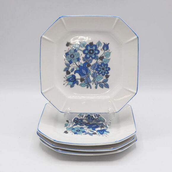 MOD 4 Piece Luncheon Set Sandwich or Dessert Plates Made in Japan Fine China - Picture 1 of 7